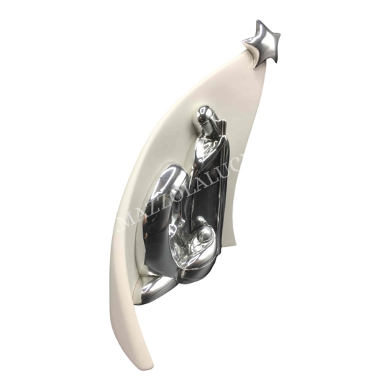 Presepe di natale h27 bongelli preziosi statuina natività bianco argento