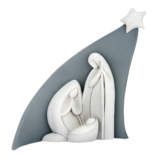 Presepe h27 natività statuina di natale stella grigio