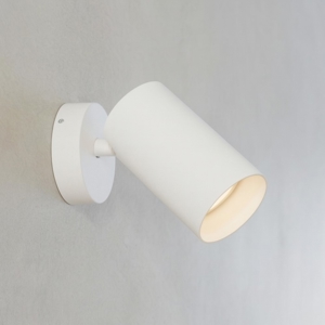 Applique da parete con spot cilindro bianco gu10 orientabile