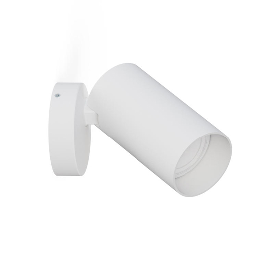 Applique da parete con spot cilindro bianco gu10 orientabile