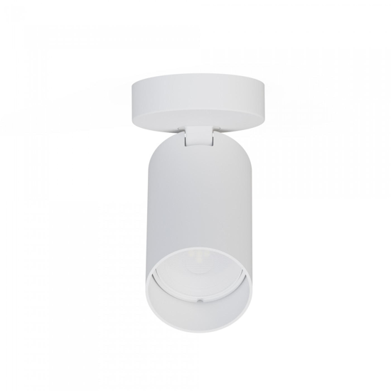 Applique da parete con spot cilindro bianco gu10 orientabile