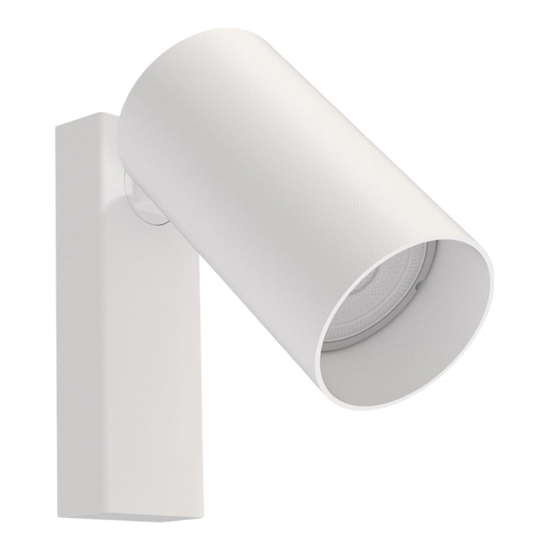 Applique orientabile bianco per comodino camera da letto moderna