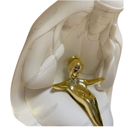 Statuina presepe di natale moderno natività oro h30 bongelli preziosi