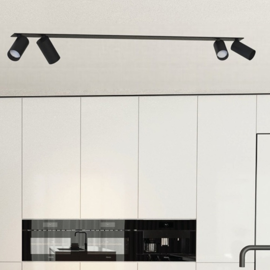 Plafoniera per cucina da incasso con faretti orientabili