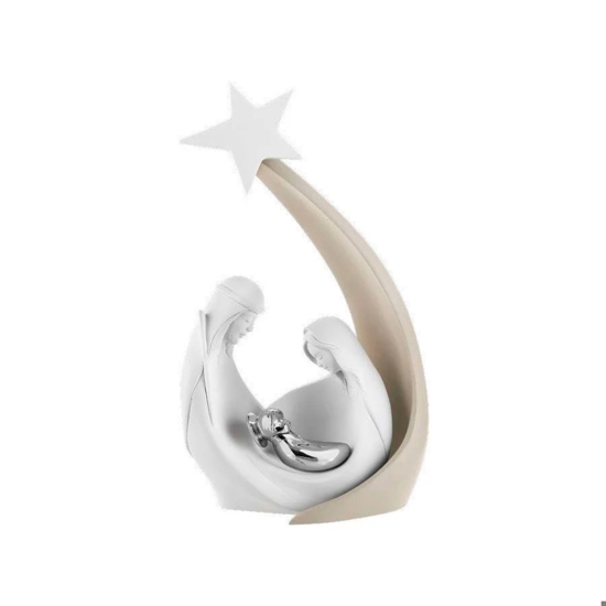 Presepe di natale h17 bongelli preziosi natività moderno nocciola