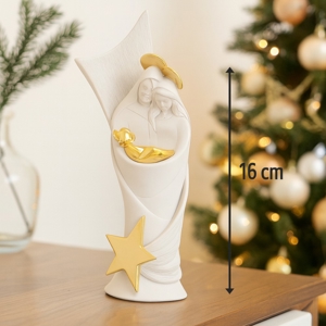 Bongelli preziosi presepe di natale h16 natività bianco oro