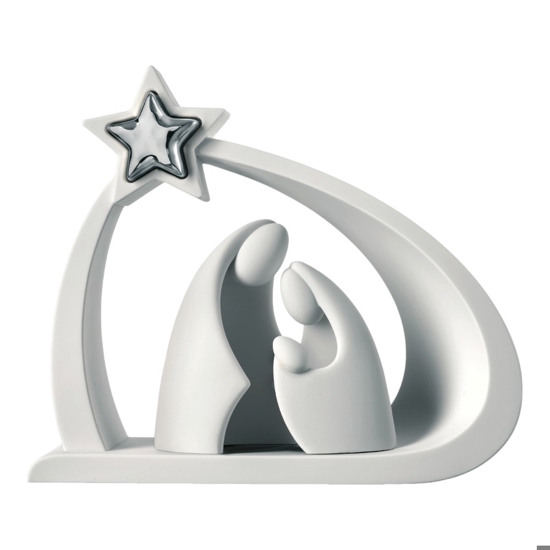 Statuina presepe natività h13 di natale bianco bongelli preziosi