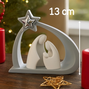 Presepe statuetta di natale h13 natività grigio bongelli preziosi