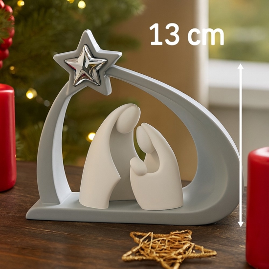 Presepe statuetta di natale h13 natività grigio bongelli preziosi