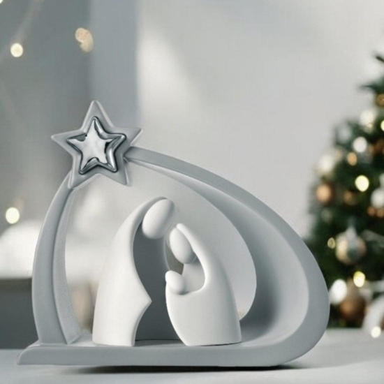 Presepe statuetta di natale h13 natività grigio bongelli preziosi