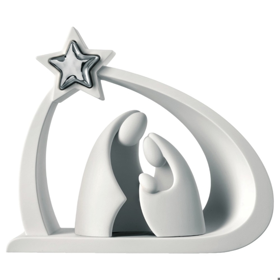 Statuetta presepe di natale h25 natività bianco bongelli preziosi