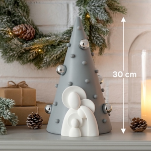 Statuetta presepe h30 albero di natale grigio bongelli preziosi