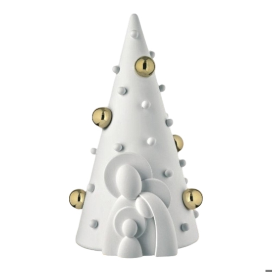 Statuina presepe albero di natale h30 bianco oro bongelli preziosi