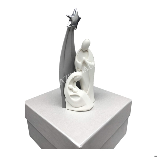 Statuina presepe grigio h15 di natale moderno natività bongelli preziosi