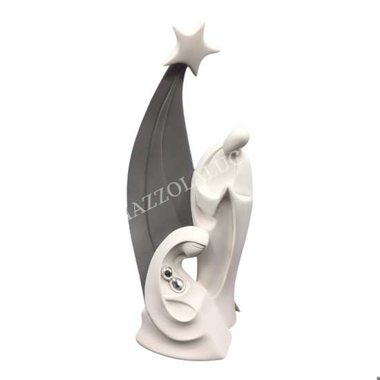 Statuina presepe h37 di natale natività grigio moderno bongelli preziosi