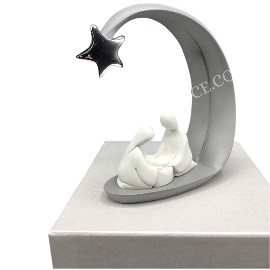 Bongelli preziosi statuina h13 cm presepe di natale grigio natività