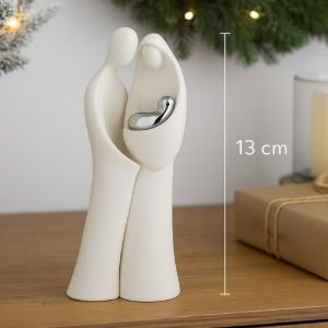 Statuina presepe moderno di natale natività bianco h13 cm bongelli preziosi