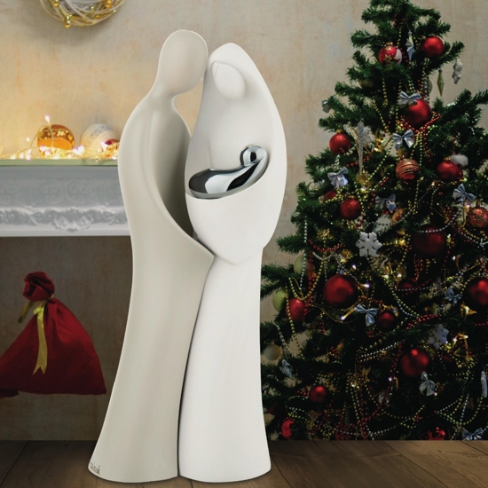 Bongelli preziosi statuina 26cm presepe di natale moderno natività nocciola