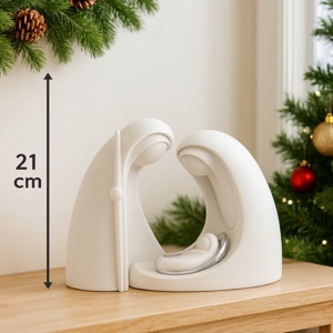 Bongelli preziosi statuina presepe di natale bianco h21 moderno