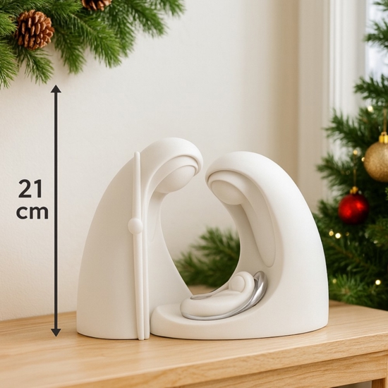 Bongelli preziosi statuina presepe di natale bianco h21 moderno