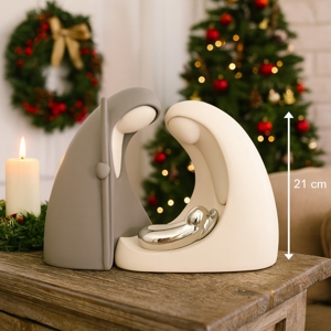 Bongelli preziosi presepe natale h21 statuina natività grigio moderno
