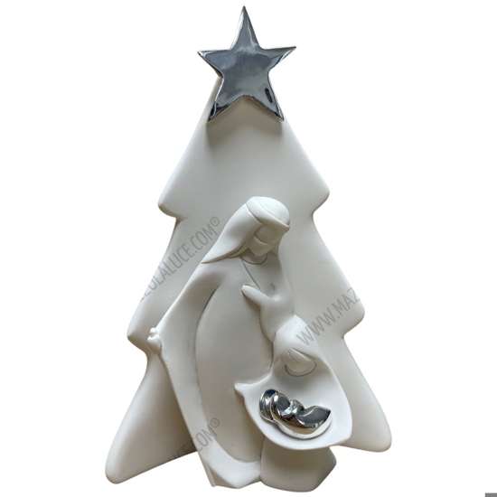 Bongelli preziosi presepe di natale h15 natività moderna bianco