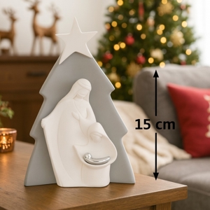 Bongelli preziosi presepe di natale h15 grigio statuina natività