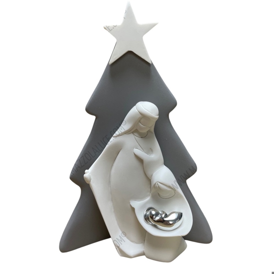 Presepe moderno di natale grigio h32 statuina bongelli preziosi