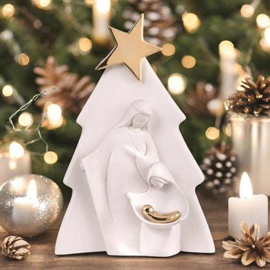 Presepe moderno di natale h32cm oro statuina natività bongelli preziosi