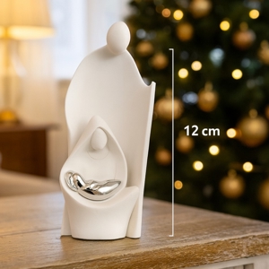 Presepe stilizzato bianco h12 statuina natività bongelli preziosi