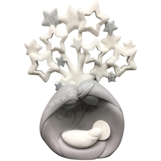 Presepe albero di natale grigio h30 moderno statuina bongelli preziosi