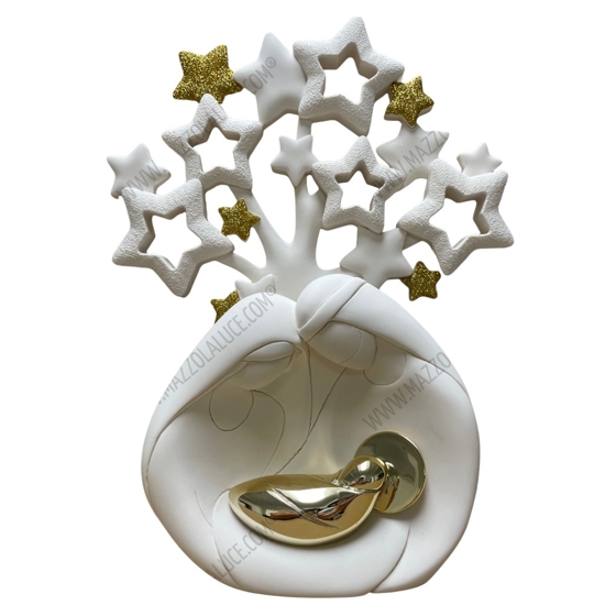 Statuina presepe di natale oro h30 natività bongelli preziosi