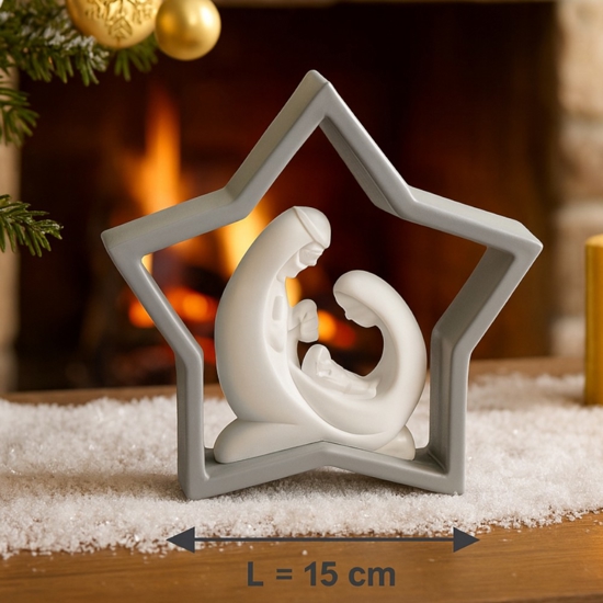 Presepe statuina di natale grigio d15 bongelli preziosi