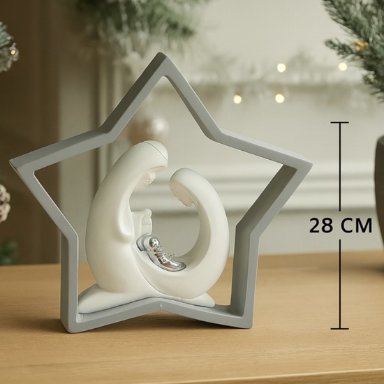 Presepe bongelli preziosi h28 cm statuina di natale grigio