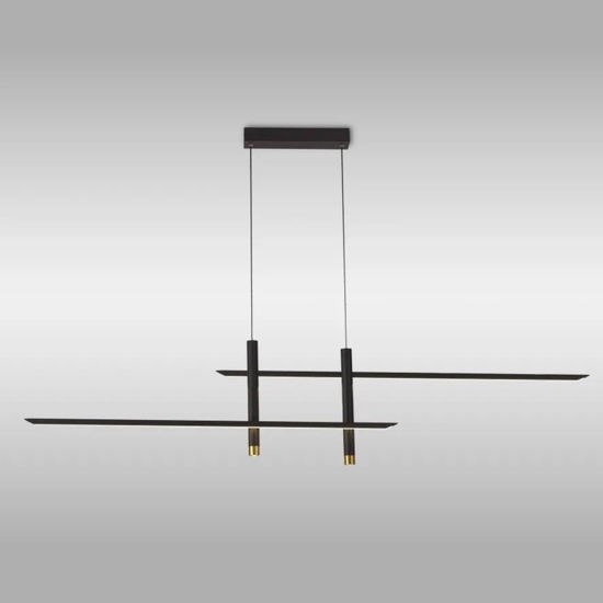 Lampadario design nero per soggiorno moderno