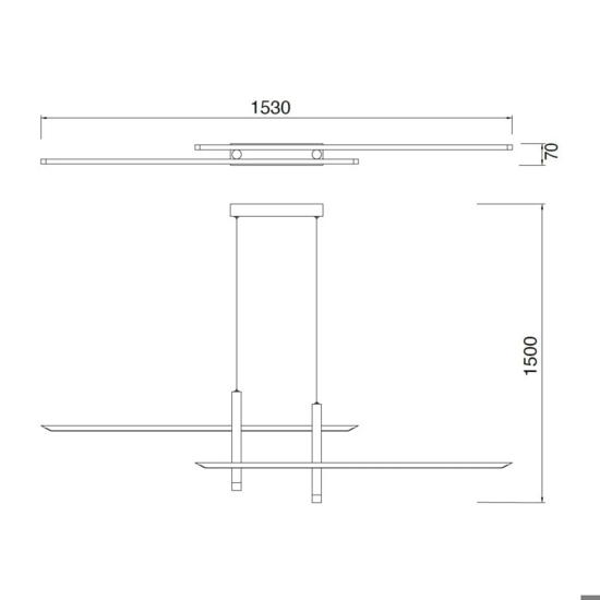 Lampadario design nero per soggiorno moderno