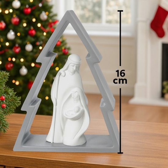 Presepe statuina di natale grigio h16 bongelli preziosi