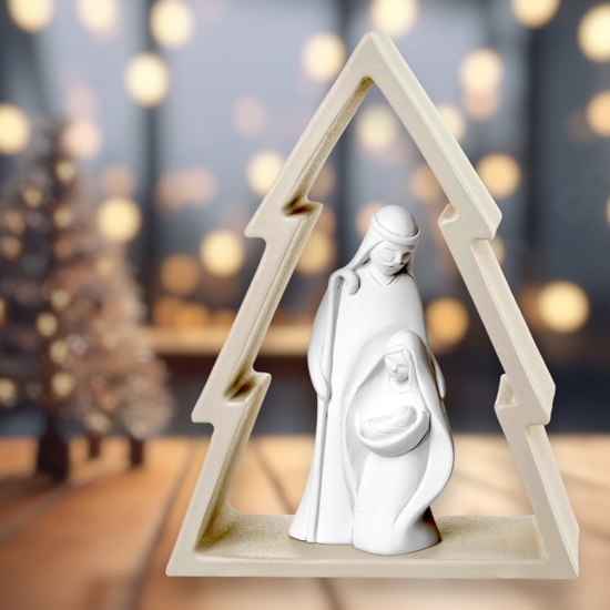 Presepino di natale nocciola statuina h16 bongelli preziosi