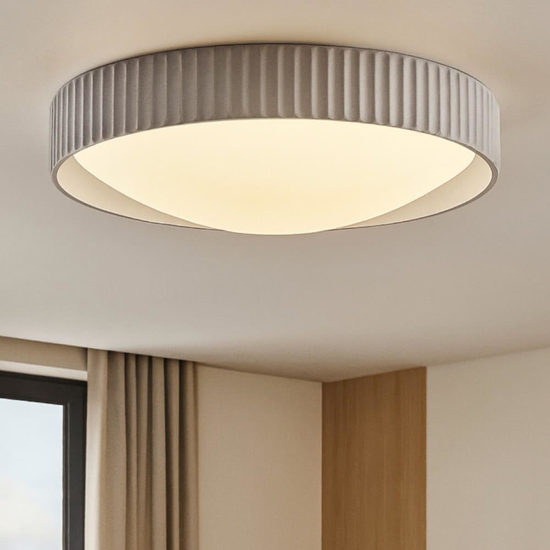 Plafoniera di cemento moderna led 20w 3000k ondaluce concrete grigio