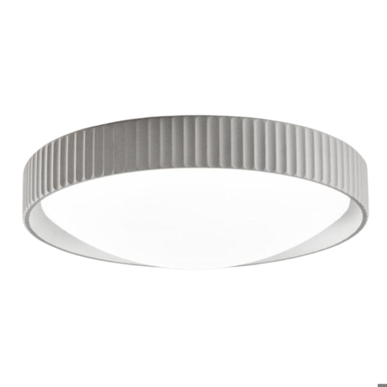 Plafoniera di cemento moderna led 20w 3000k ondaluce concrete grigio