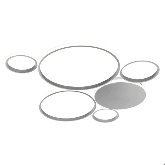 Plafoniera led 68w pl pois ondaluce 4000k silver gr