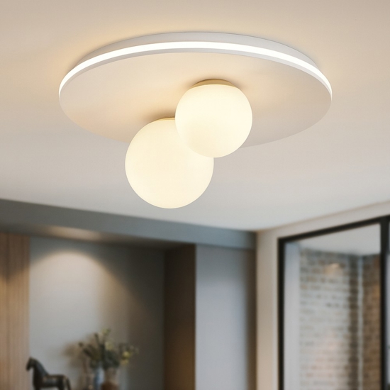 Plafoniera moderna ball perenz bianco oro led 38w 3000k