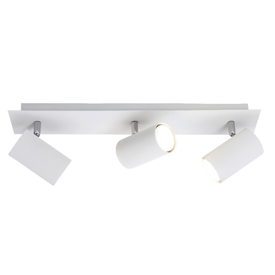 Plafoniera moderna bianca con 3 faretti orientabili