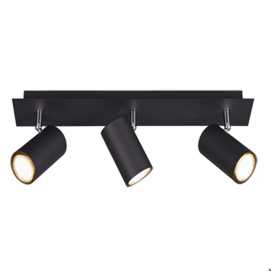 Plafoniera moderna minimal con 3 faretti per salotto