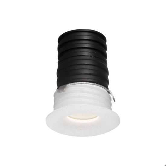 Faretto da incasso led per bagno doccia tondo bianco 1w 3000k