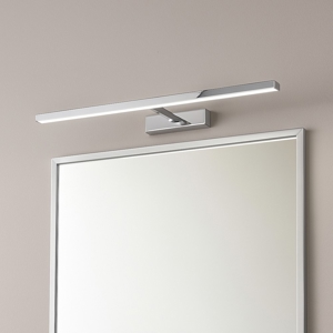 Applique 77cm orientabile cromo per specchio da bagno riga perenz