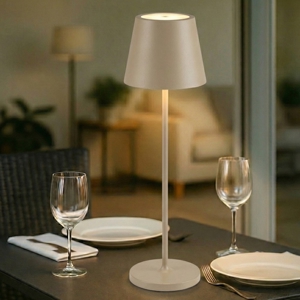 Lampada da tavolino alta 39cm portatile diva sabbia perenz