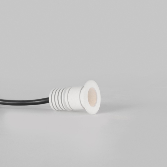 Faretto da incasso led per bagno doccia bianco tondo 1w 3000k 3v