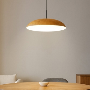 Lampadario da cucina moderna effetto legno