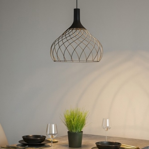 Mongolfier stilnovo lampadario moderno per salotto nera led 3000k